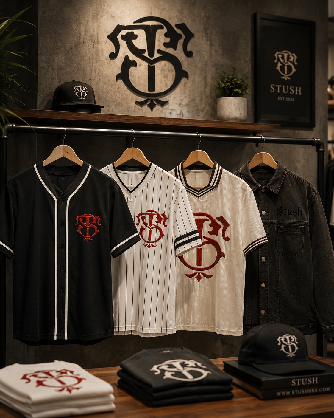 STUSH Pinstripe Power campaign